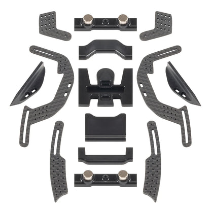 Carbon Fiber 1/24 LCG Chassis Kit - High-Clearance Adjustable Wheelbase for SCX24 Custom Performance Builds
