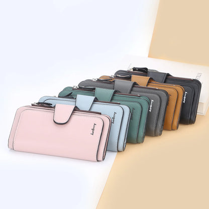 2024 Women’s Long Wallet – Custom Name Engraving, 15 Card Holders & Zippered Classic Purse