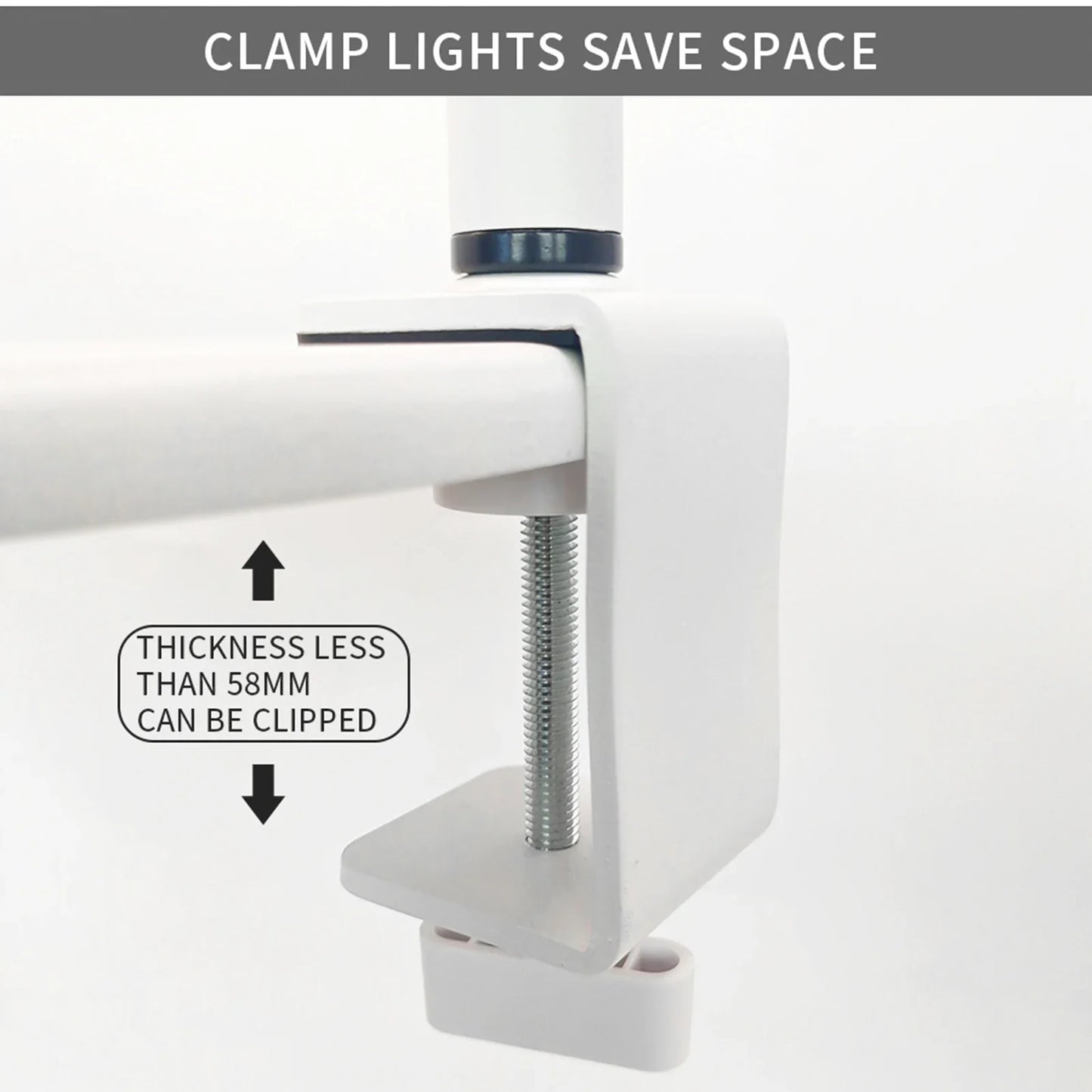 Andoer HD-M3X Desktop LED Video Light: Half-Moon Fill Light 3000K-6000K with C-Clamp | Ideal for Beauty Salon, Makeup, Live Streaming