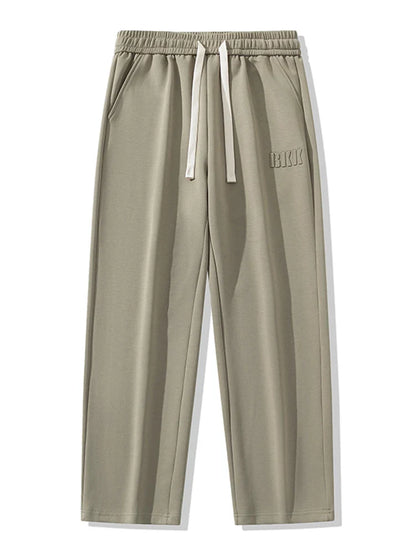 Men’s Wide Leg Cotton Sweatpants – Straight Fit Drawstring Casual Sports Track Pants, Big Size up to 8XL