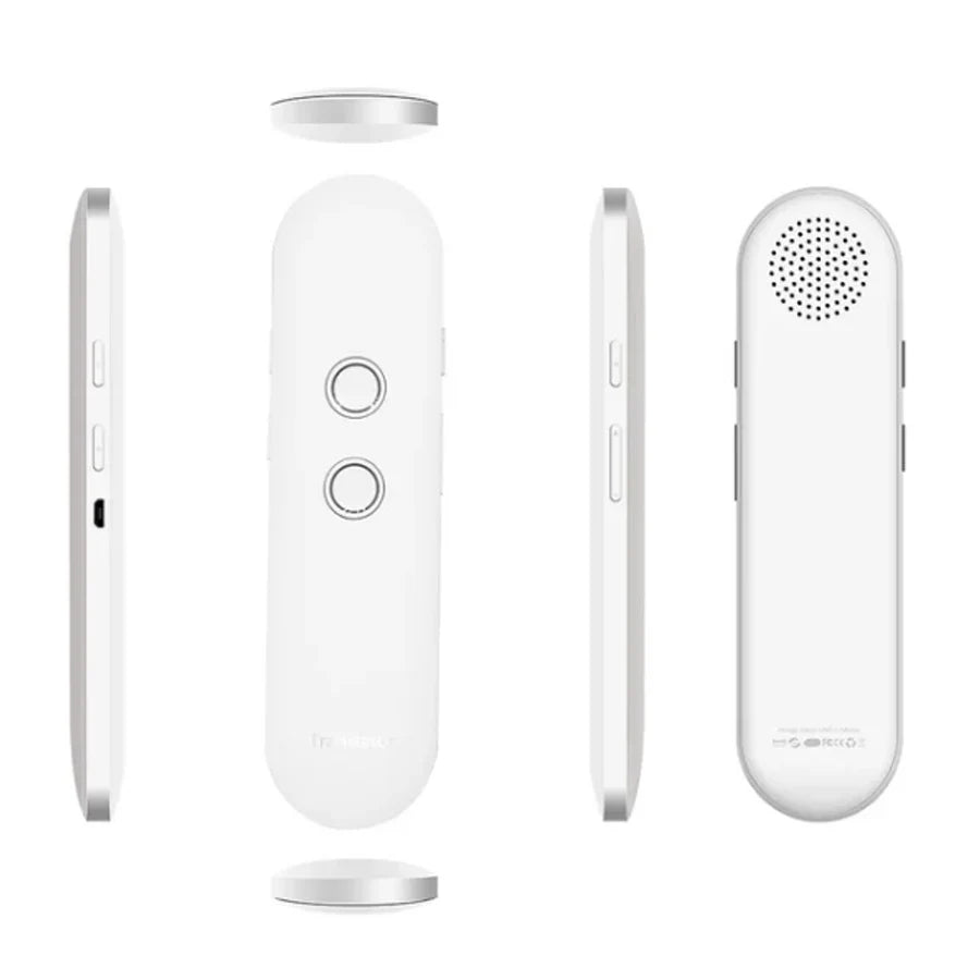 2024 T4 Portable Wireless Smart Translator - Two-Way Instant Voice Translation in 40 Languages, Bluetooth Multi-Language App