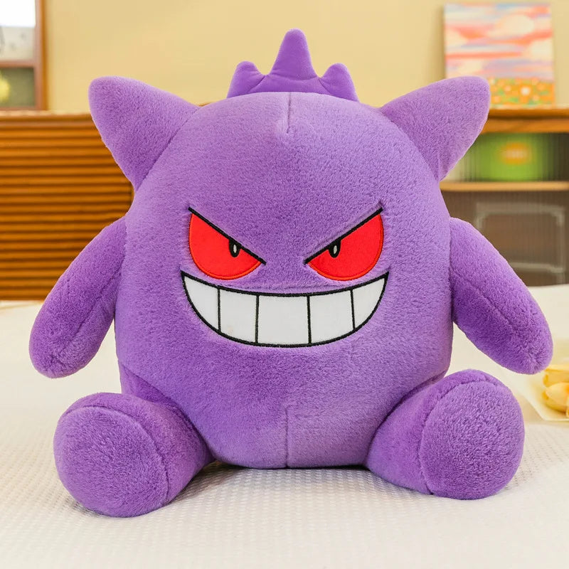 30-65cm Gengar Plush Toy – Soft Pokemon Stuffed Doll with Pendant Clip, Cute Anime Gift for Kids