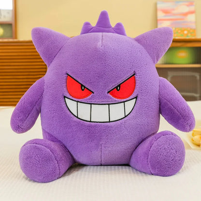 30-65cm Gengar Plush Toy – Soft Pokemon Stuffed Doll with Pendant Clip, Cute Anime Gift for Kids
