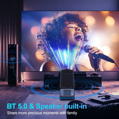 Magcubic 4K Native 1080P Android 11 Projector – 390 ANSI, Dual WiFi 6, BT 5.0, Portable Outdoor Cinema, Upgraded HY300