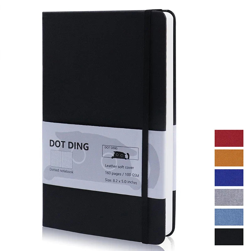 A5 Softcover Dotted Notebook – Kawaii Notepad, Weekly Planner, Diary for Students & Office Supplies