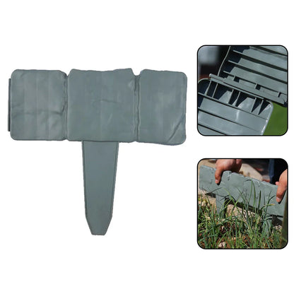 10/20Pcs Artificial Stone Garden Fence Stakes – Decorative Plant Support Edging Border for Lawn, Yard & Landscape DIY Outdoor Garden Decor