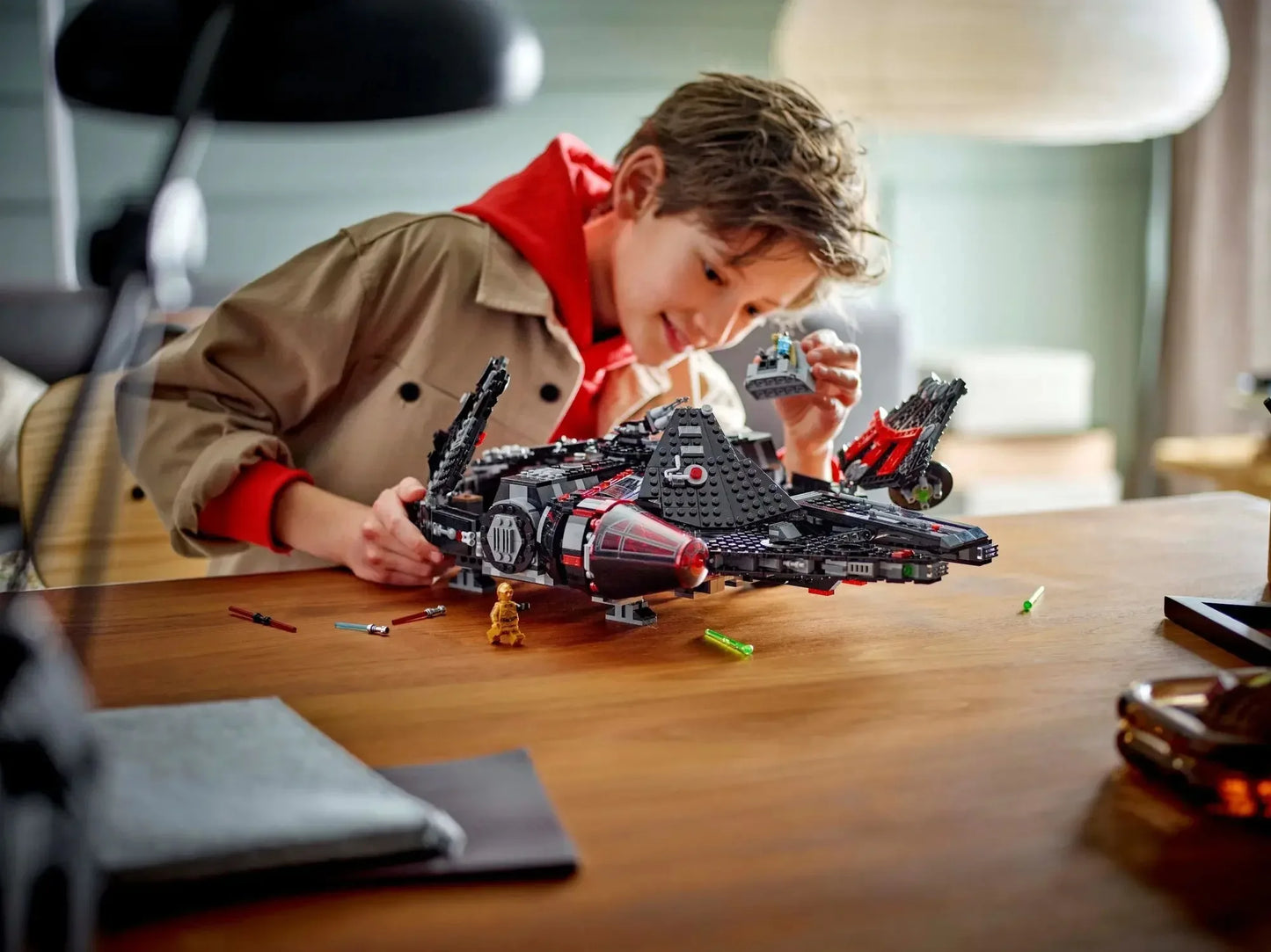 MOC 1579PCS Dark Falcon Starfleet Spacecraft — 75389 DIY Model Assembly Set, Children's Toy & Christmas Gift