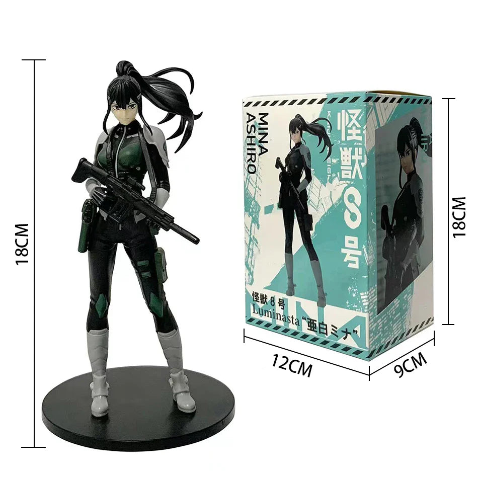 In Stock 1-4PCS Kaiju No. 8 Anime Figures — Kafka Hibino & Mina Ashiro PVC Action Dolls Toy Model Gifts for Kids