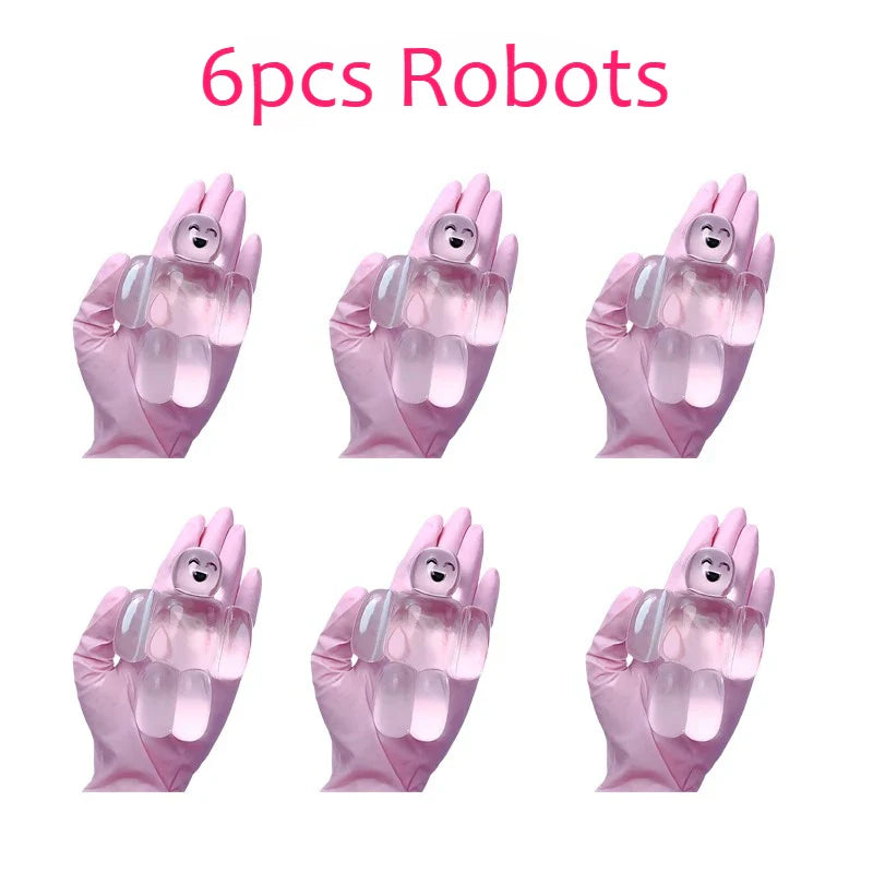 Squishy Transparent Jelly Robot Toy – Super Soft Slow Rebound Kawaii Squeeze Toy for Stress Relief and Fun