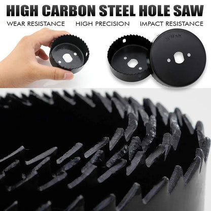 Hole Saw Kit: 2/3/6/8/13/16PCS Set with Mandrels, Hex Key & Storage Box - Ideal for Soft Wood & PVC Board