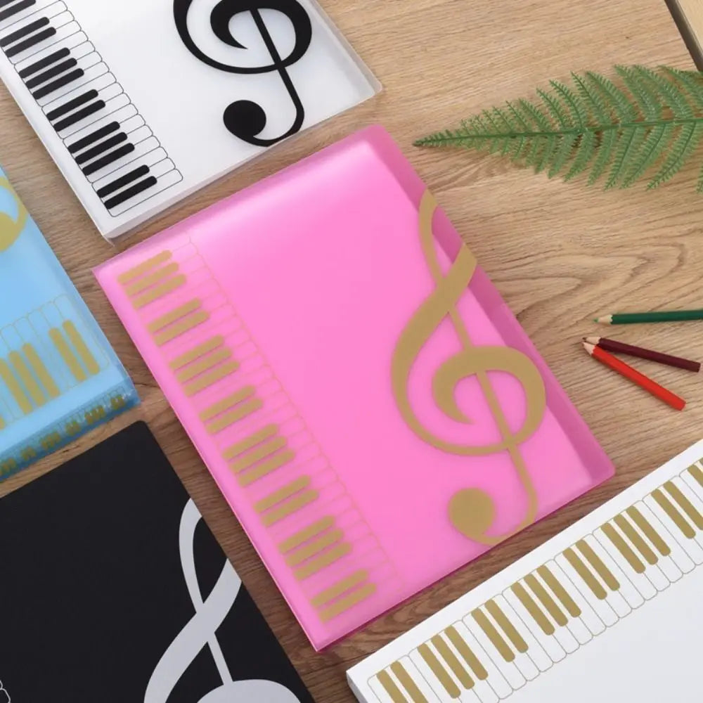 Creative Guitar & Piano Sheet Music Folder – A4 Music Score Document Storage Organizer