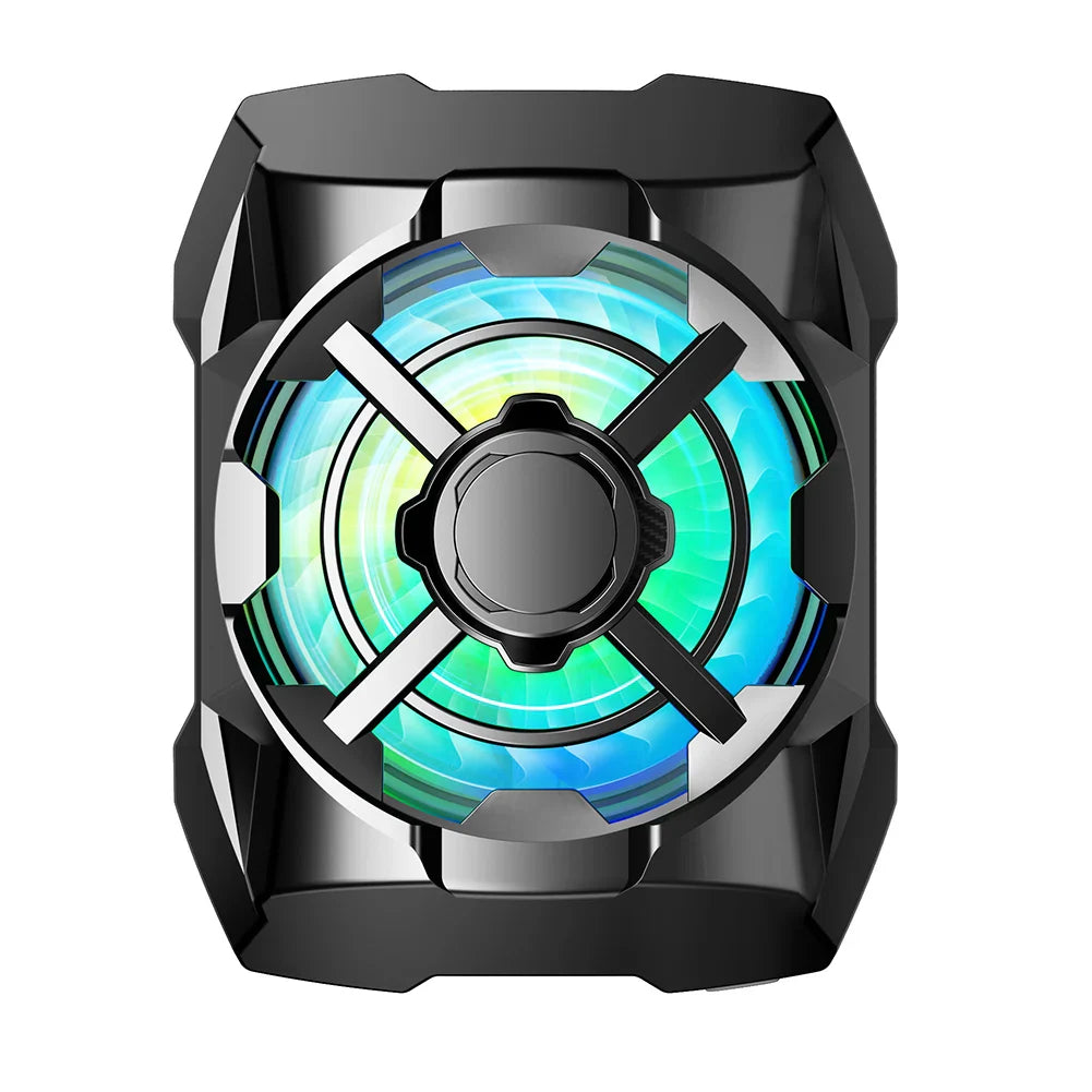 Portable Rechargeable Phone Cooler – Wireless Magnetic Cooling Fan with Blue Light & 3-Speed Adjustable Mobile Heat Radiator