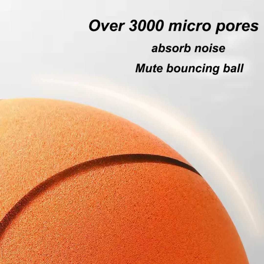 Silent Basketball — Quiet, High-Density Soft PU Foam Squeezable Ball — Indoor Mute Bouncing Sports Toy for Kids