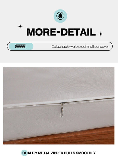 Waterproof Mattress Protector with Zipper - Soft, Breathable & Noiseless Cover for Single, Double, Queen, or King Size Bed