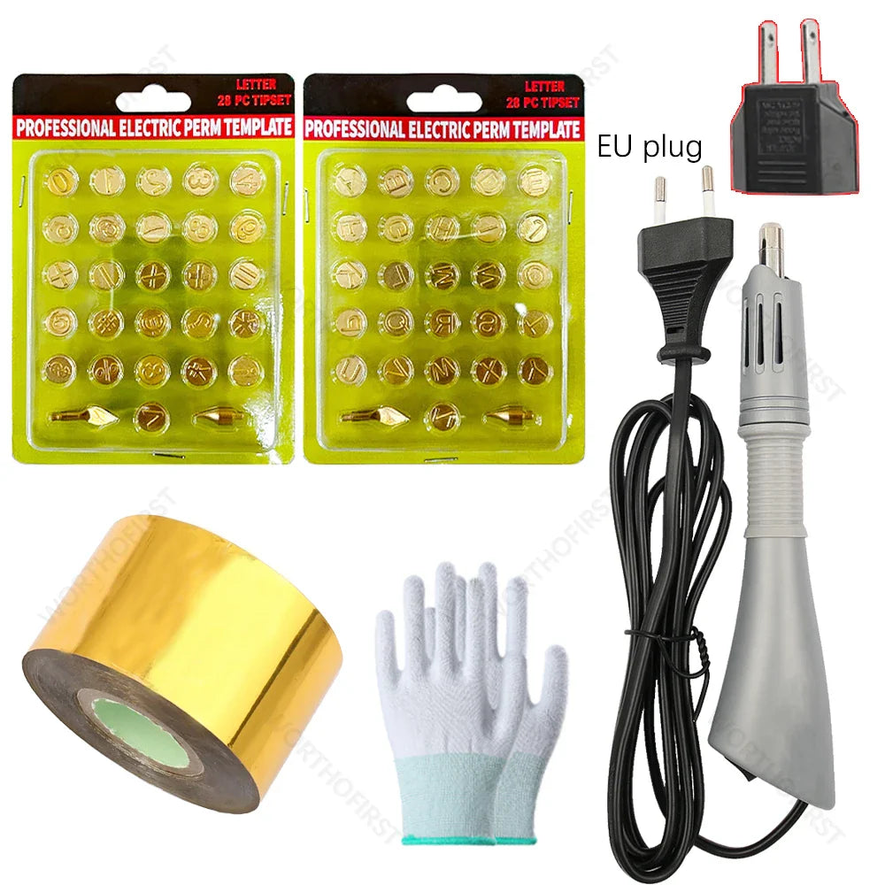 Electric Heated Foil Stamping Pen Kit for Leather Craft – Hot Foil Applicator Tool for DIY Handmade Embossing