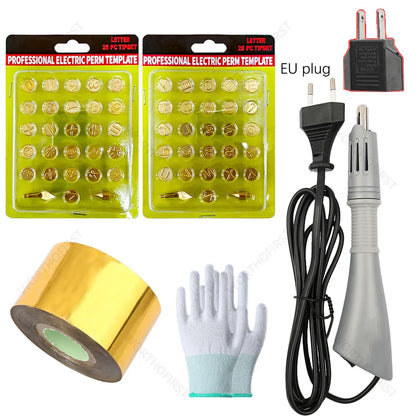 Electric Heated Foil Stamping Pen Kit for Leather Craft – Hot Foil Applicator Tool for DIY Handmade Embossing
