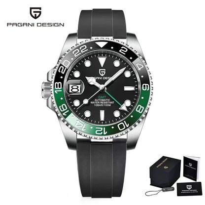 PAGANI DESIGN V3 GMT Men’s Luxury 40mm Automatic Mechanical Watch – Sapphire Crystal Stainless Steel Waterproof