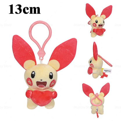 Original Pokémon Plush Keychain – Pikachu, Eevee, Charmander, Squirtle, Mew, Snorlax, Jigglypuff Cute Cartoon Doll Toy Gift for Kids