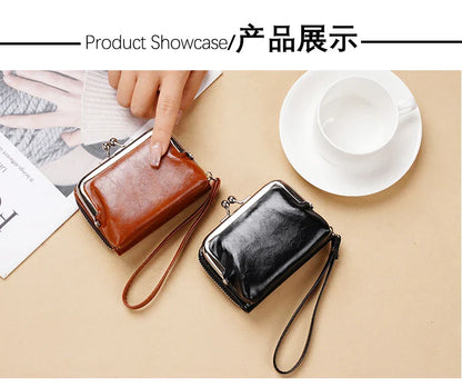 Lonny 4-Inch Zip-Up Card Holder – Women’s Buckle Coin Purse Clutch, Cross-Border Supply