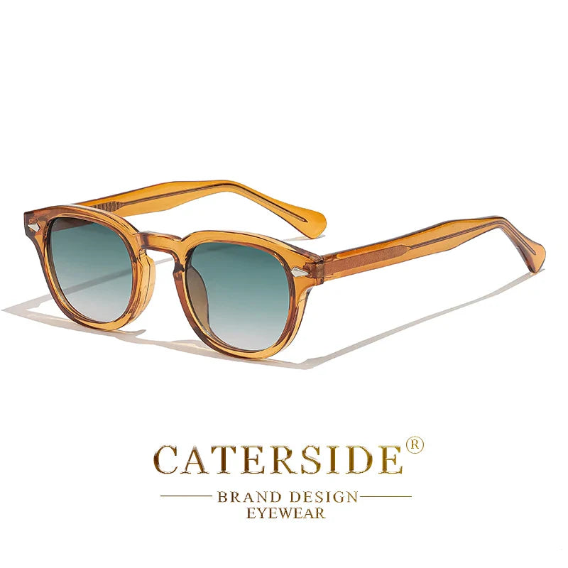 CATERSIDE Retro Small Circular Sunglasses — Luxury Punk Design Shades for Men & Women, Business & Party UV400 Eyewear