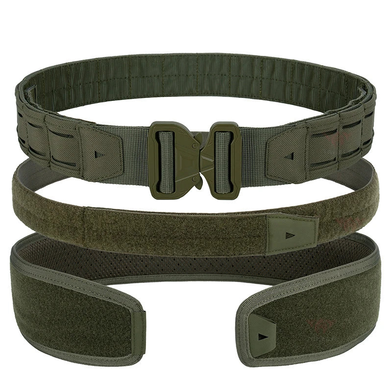 YAKEDA Battle Molle Riggers Belt – Heavy-Duty 3-in-1 Tactical Duty Belt with Anti-Slip Pad & Inner Belt