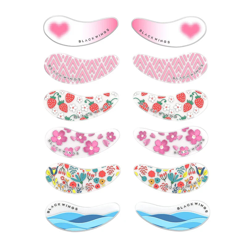 Blackwings Reusable Silicone Cooling Eye Patches – Gel Eye Mask for Dark Circles & Puffy Eyes (6 Pairs)