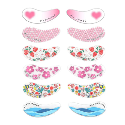 Blackwings Reusable Silicone Cooling Eye Patches – Gel Eye Mask for Dark Circles & Puffy Eyes (6 Pairs)