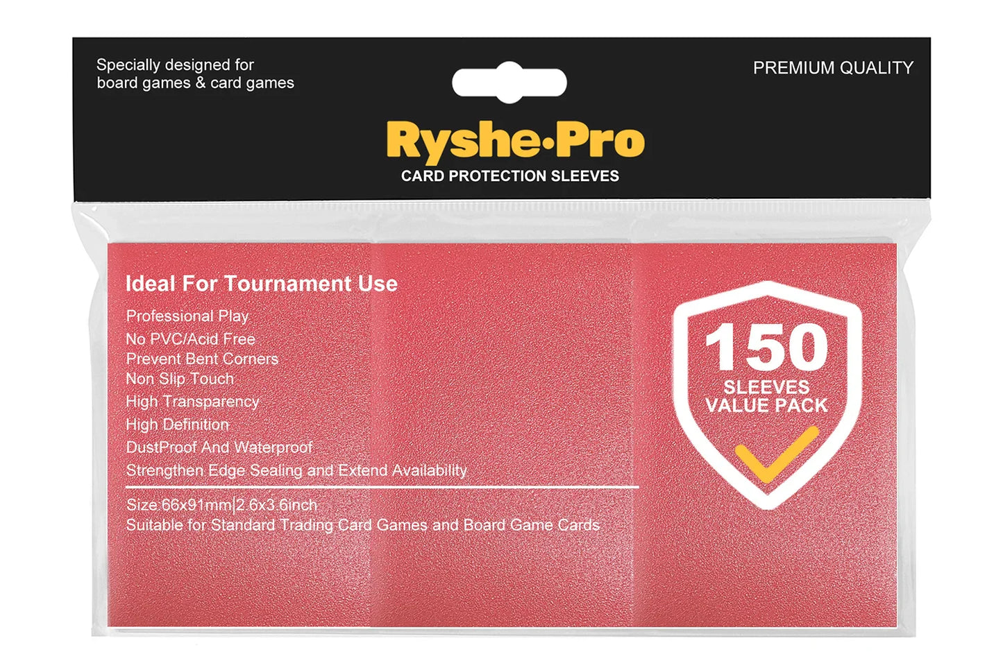 100PCS Matte Trading Card Sleeves – 66x91mm Standard Size Protectors for TCG, Tarot & Board Games, Durable Card Shield Covers