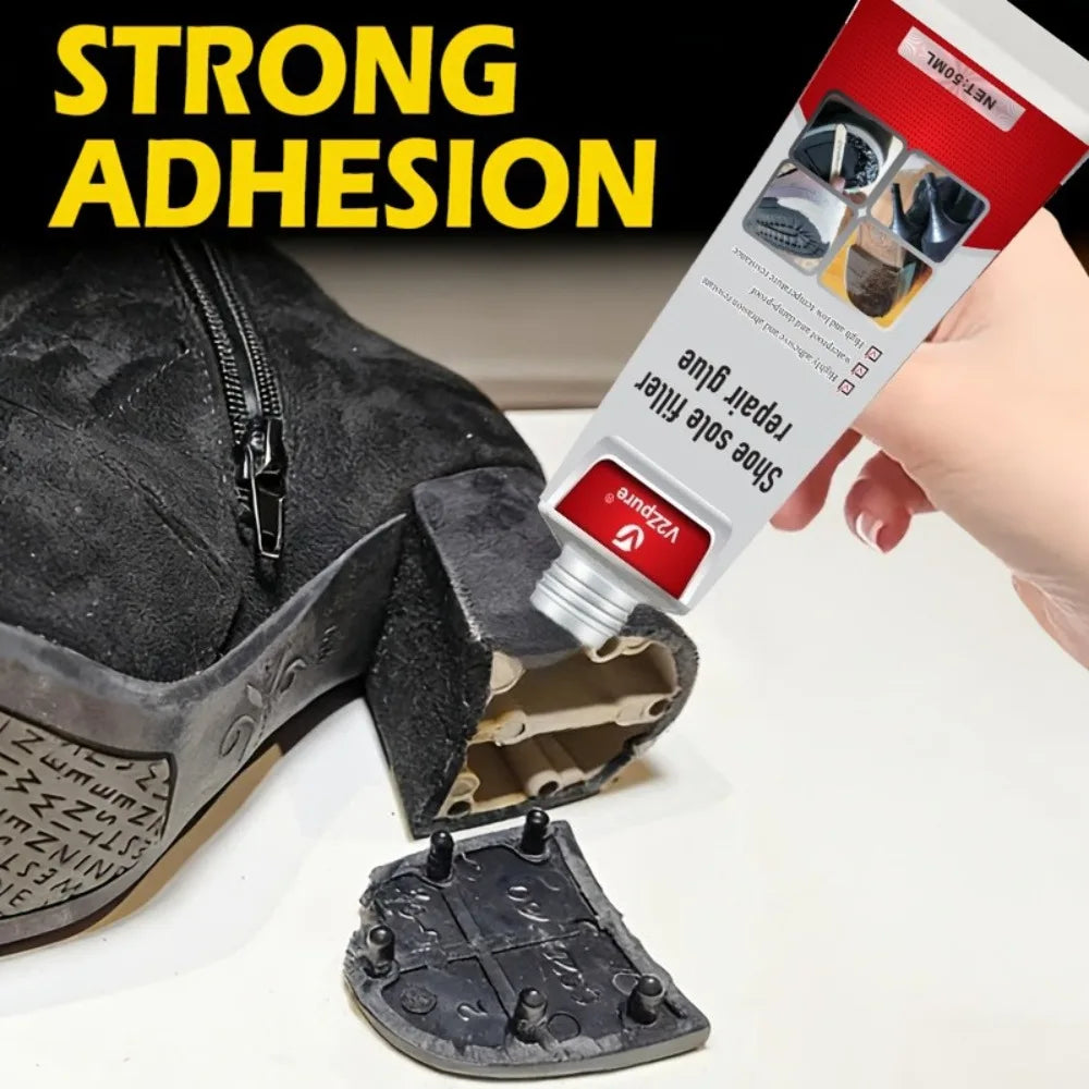 Waterproof Shoe Sole Repair Glue - Transparent Strong Adhesive Sealant for Rubber Crack Repair