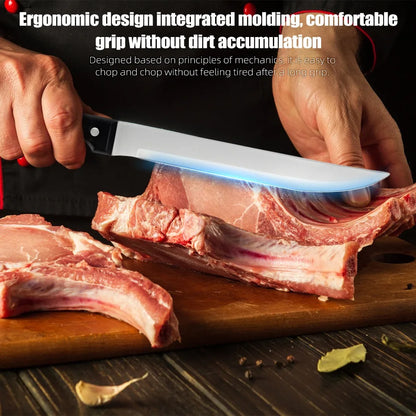 15-Piece Chef Knife Set – Stainless Steel Kitchen Knives with Scissors, Sharpening Rod & Solid Wood Block
