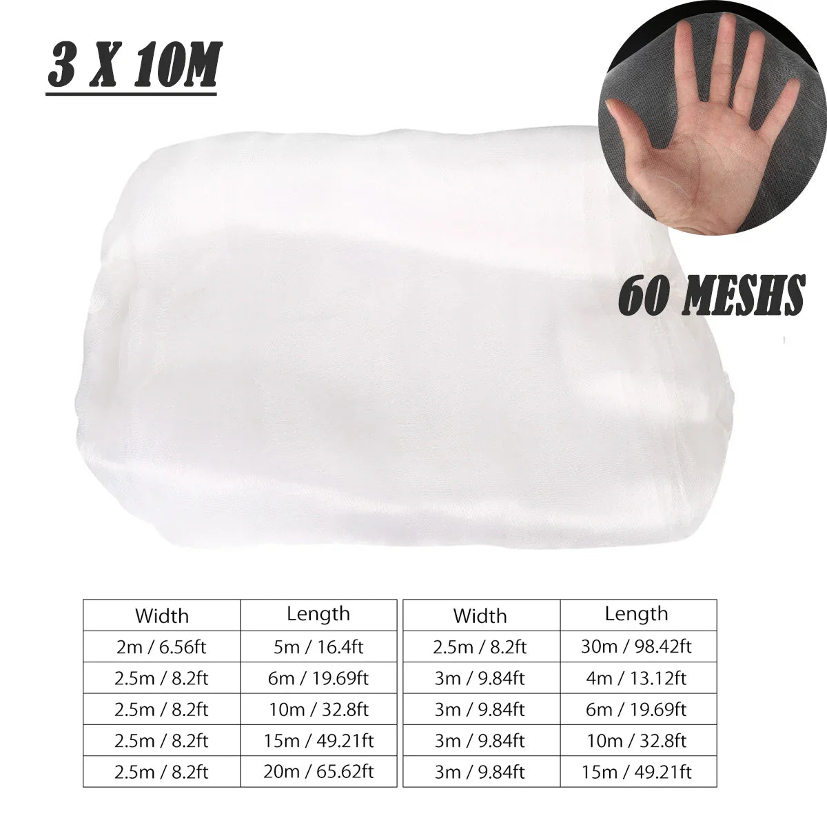 Garden Insect Protection Net – Greenhouse Protective Cover for Flowers, Vegetables, and Fruit Plants