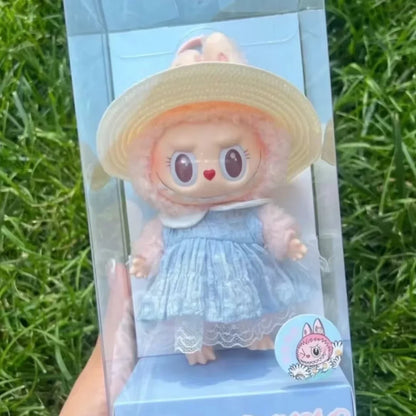Pink Labubu Mokoko Series Spring Flower Doll – 1:1 High-Quality Replica Sweetheart Edition | Kawaii Pendant Decoration Gift