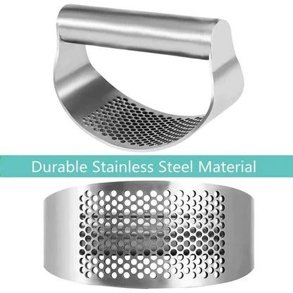 Upgraded Stainless Steel Garlic Press – Manual Garlic & Ginger Rocker Crusher Mincer Kitchen Gadget