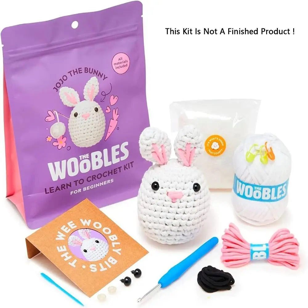 Multifunction Crochet Stuffed Animal Kit – DIY Handmade Yarn Set for Beginners, Includes Crochet Hooks, Non-Finished Product