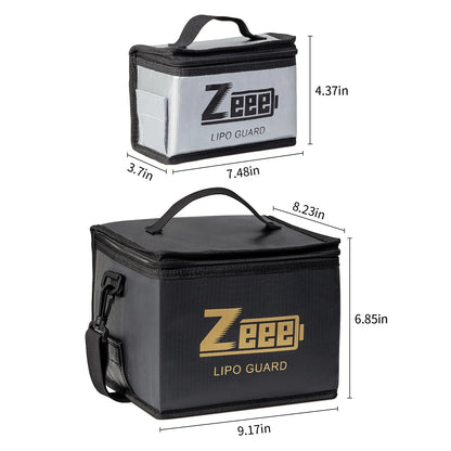 Zeee Lipo Battery Safety Bag – Fireproof & Explosion-Proof RC Car Storage (2 Sizes)
