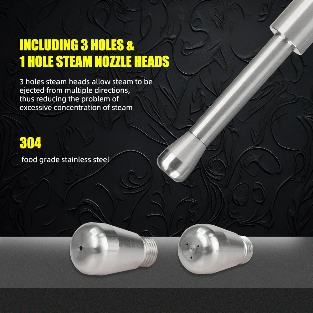 Coffee Maker Steam Wand Nozzle — Stainless Steel Multi-Hole Milk Foam Tip, Compatible with Delonghi EC685