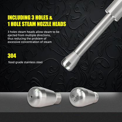 Coffee Maker Steam Wand Nozzle — Stainless Steel Multi-Hole Milk Foam Tip, Compatible with Delonghi EC685