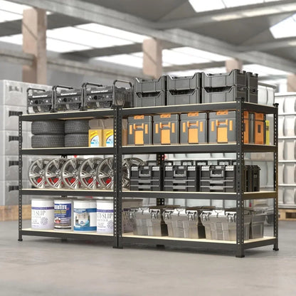 40" x 20" x 59" Heavy Duty 4-Tier Metal Storage Shelves – Adjustable Garage Utility Rack Organizer