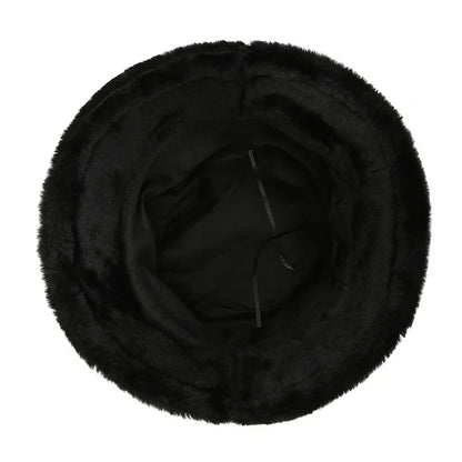 Women's Thick Warm Bucket Hat - Solid Color Fisherman Cap for Autumn and Winter, Stylish Outdoor Wear