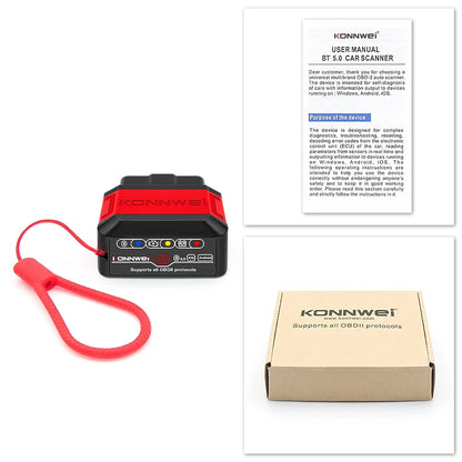 KONNWEI KW906 OBD2 Scanner – Bluetooth 5.0 ELM327 V1.5 Car Diagnostic Tool & Code Reader for Android/iOS