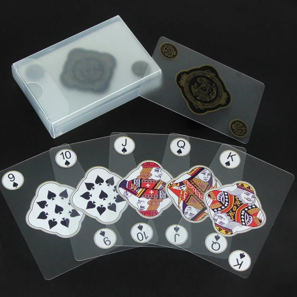 Waterproof Transparent PVC Playing Cards Set — Durable Box for Poker, Blackjack & Euchre Games