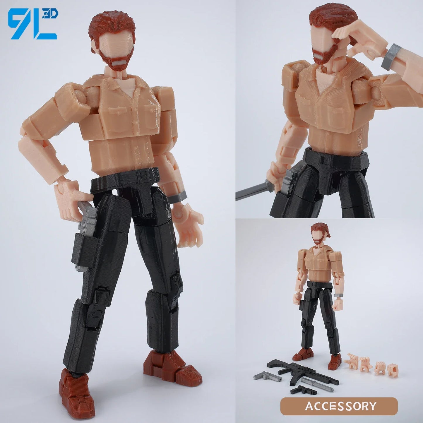 9L 3D Printed Invincible Tech Jacker T13 Lucky13 Action Figure – Multi-Jointed Motorcycle Collectible Model Toy Titan13