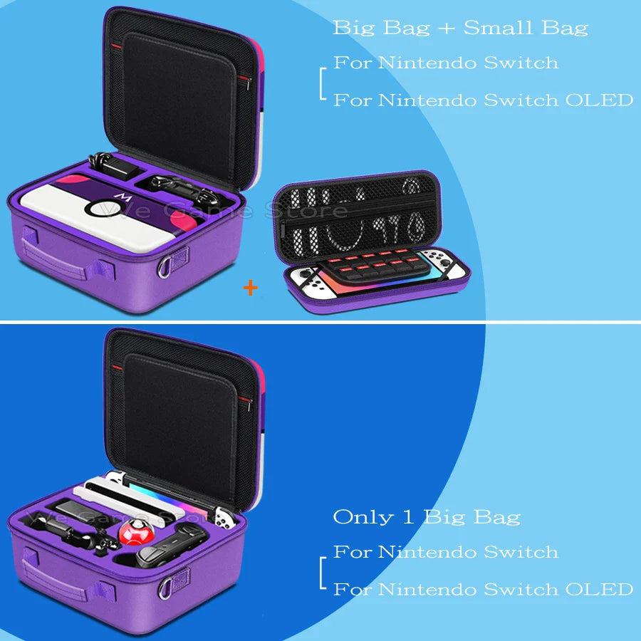 High-Quality Travel Carrying Case for Nintendo Switch OLED Console: Portable Storage Messenger Bag with Hard Shell - Perfect for Gaming Accessories On-the-Go!
