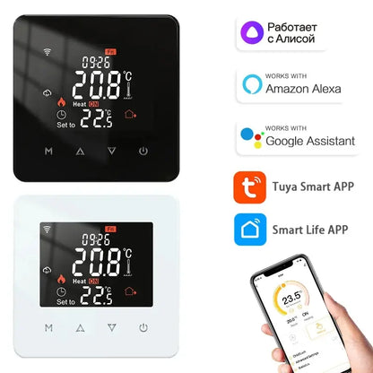 Tuya Smart WiFi Thermostat – Remote Controller for Water, Electric & Gas Floor Heating with Google Home & Alexa Compatibility