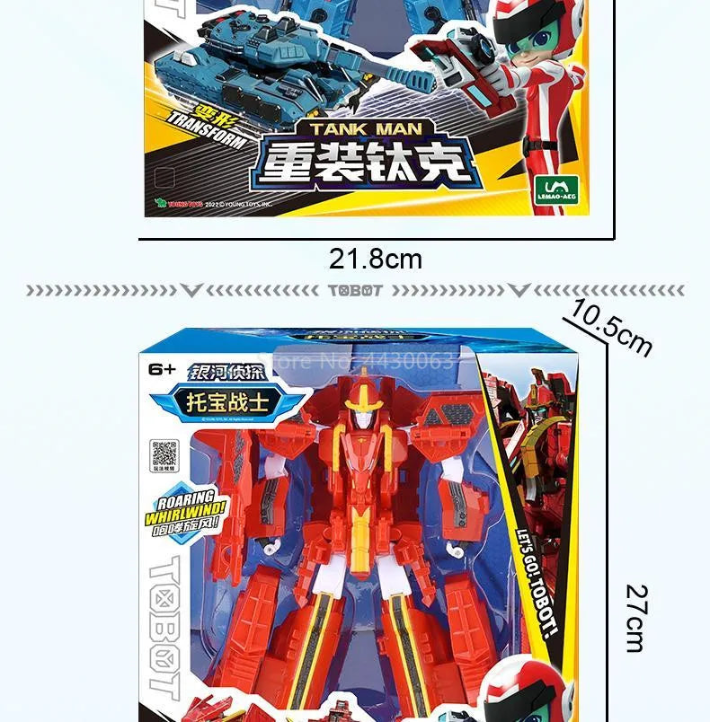 Galaxy Detectives Tobot Transformation Toy – Car to Robot Anime Figure, Korea Cartoon Deformation Tank Gift