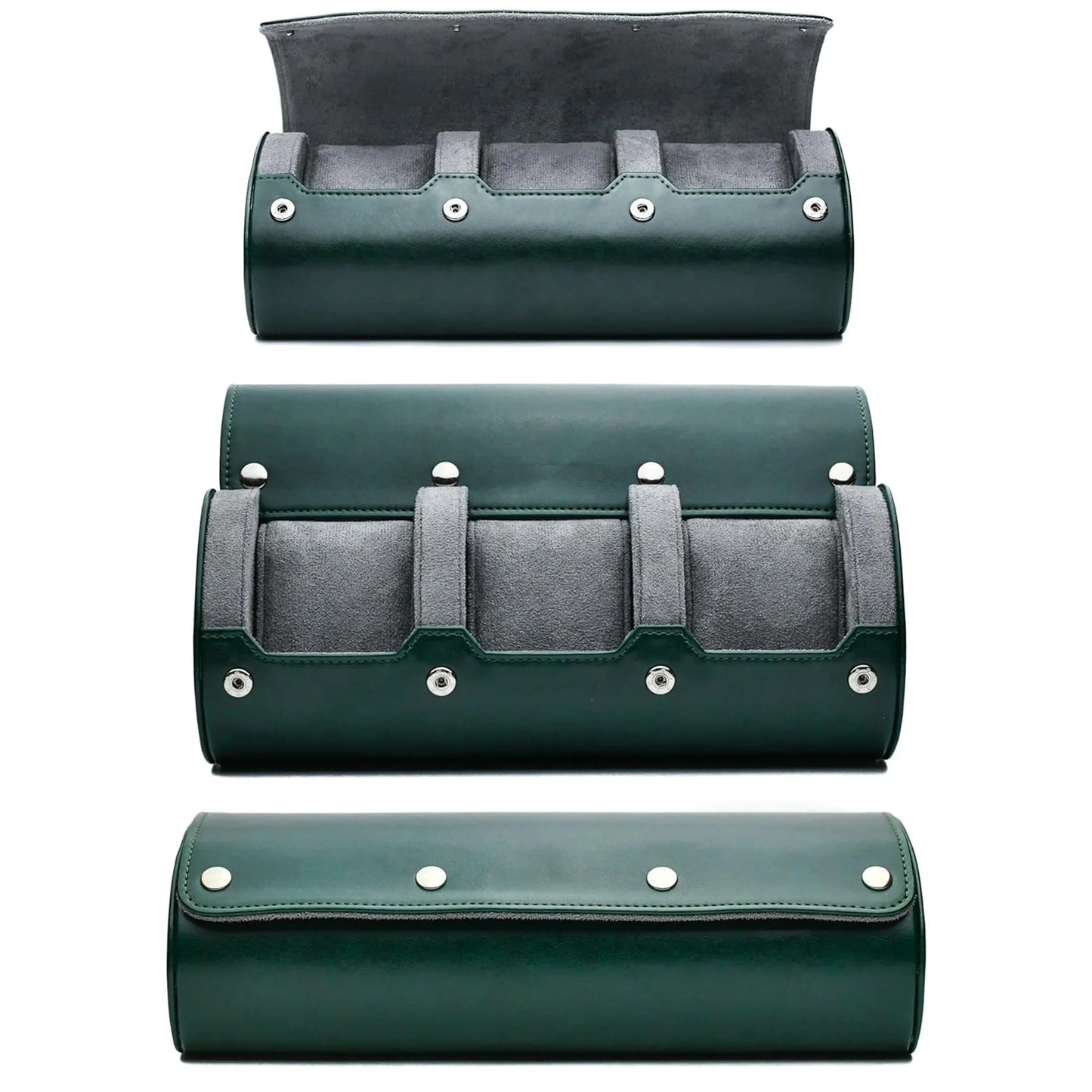 6-Slot Watch Travel Case – PU Leather Organizer Roll for Men & Women, Watch Display Storage Case
