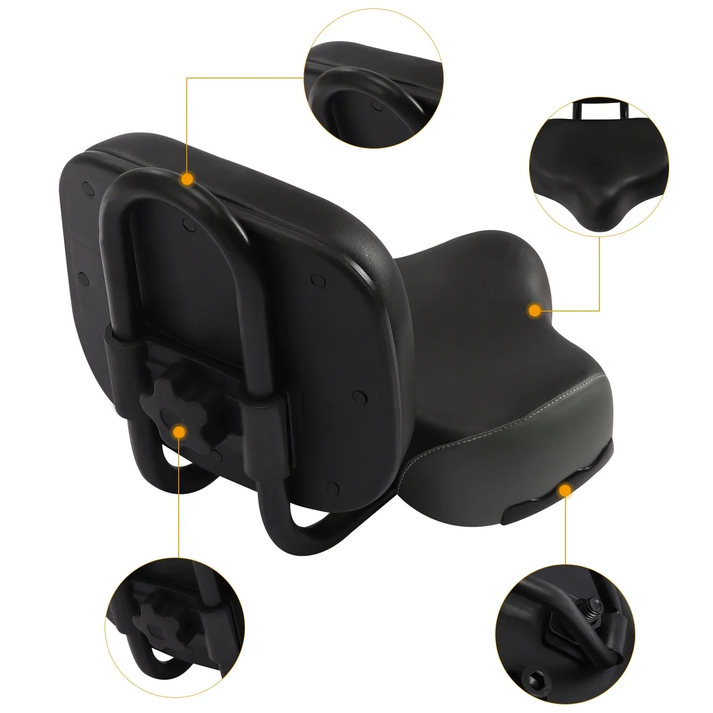Universal Bicycle & Tricycle Comfort Saddle Seat Cushion with Backrest
