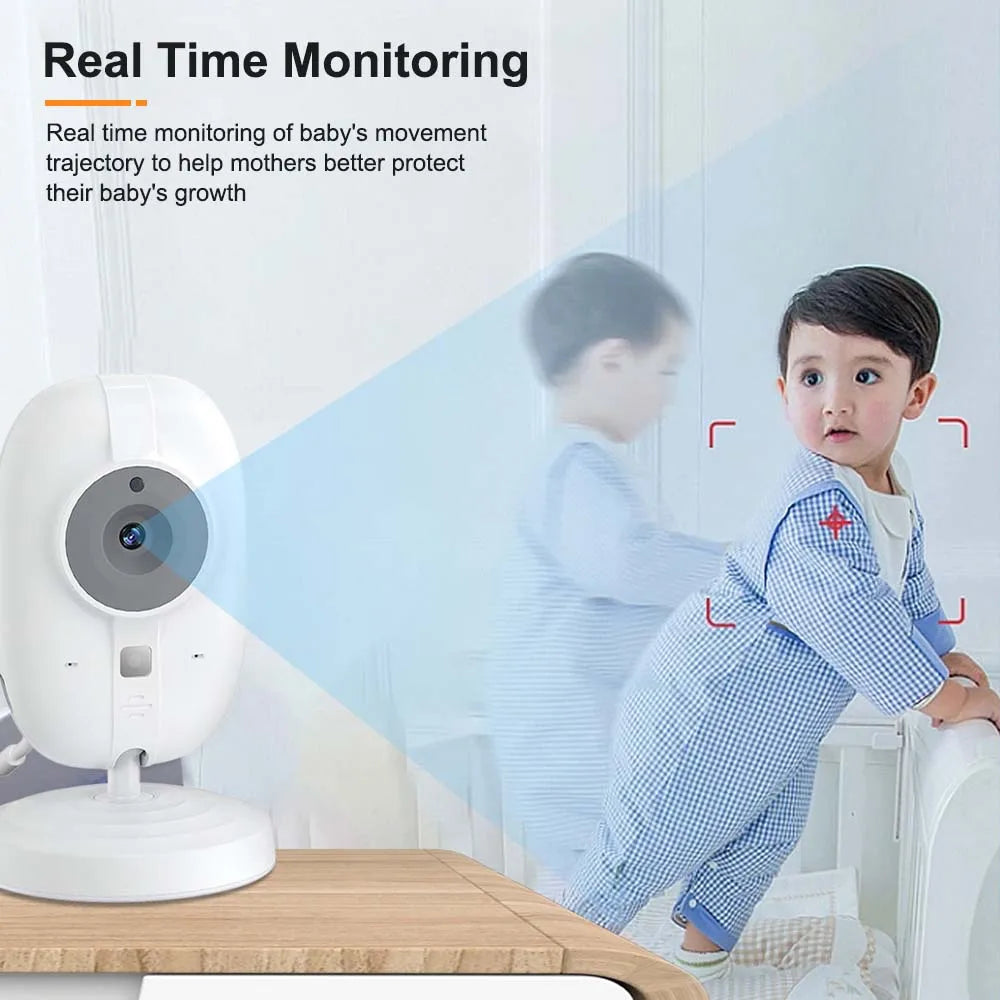 3.5" Video Baby Monitor — Night Vision, 2.4G Two-Way Audio, Temperature Display, Home Security Camera