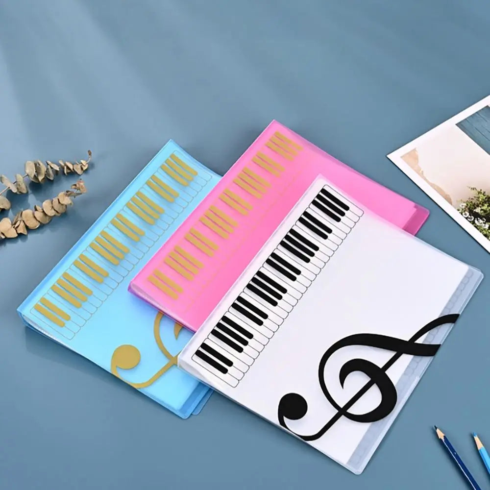 Creative Guitar & Piano Sheet Music Folder – A4 Music Score Document Storage Organizer