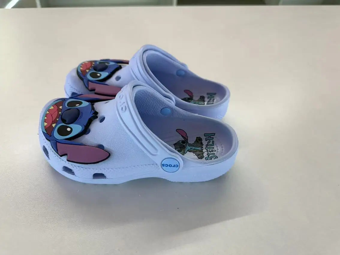 New Disney Lilo & Stitch Cartoon Beach Shoes – Non-Slip Breathable Casual Footwear for Boys, Girls & Adults